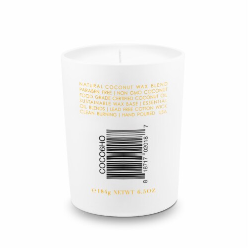 COCO® by Stone Coconut Wax Honeysuckle Scented Jar Candle Perspective: back