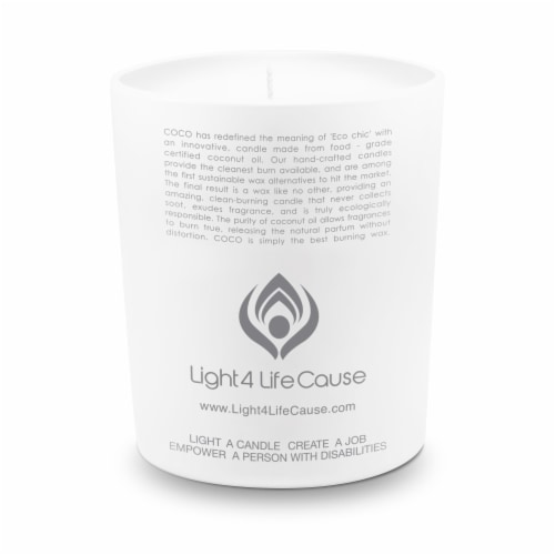 COCO® by Stone Coconut Wax Jar Candle White Tea Perspective: back