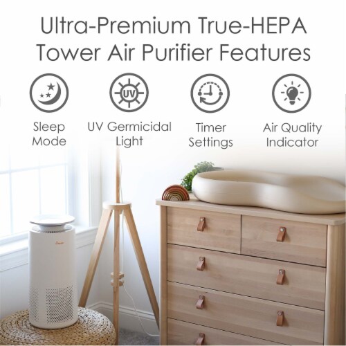 Crane True HEPA UV Air Purifier Perspective: back