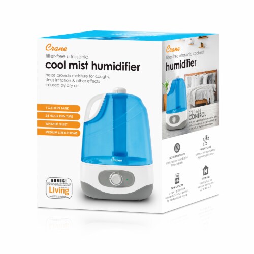 Crane Cool Mist Humidifier - Blue/White Perspective: back