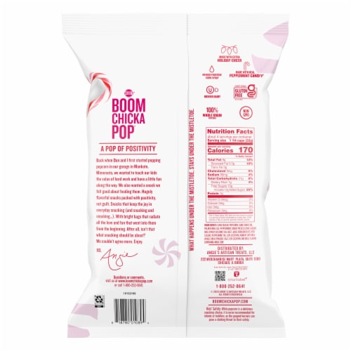 Angie's® BOOMCHICKAPOP® White Chocolate & Peppermint Flavored Kettle Corn Perspective: back