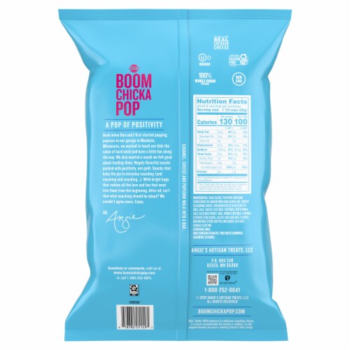 Angie's® Boom Chicka Pop Caramel & Cheddar Popcorn Mix Perspective: back