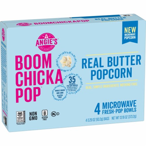 Angie's® Boom Chicka Pop Gluten Free Real Butter Microwave Popcorn Perspective: back
