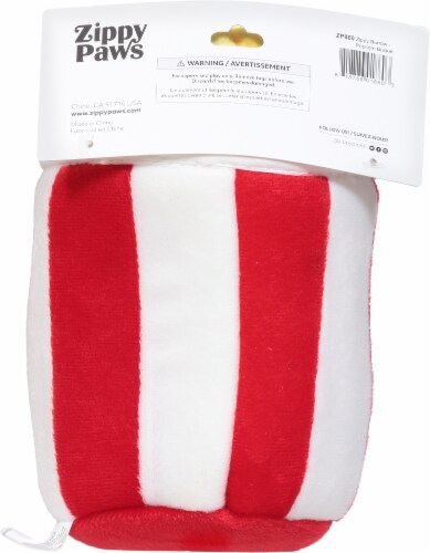 Zippy Paws Popcorn Bucket Burrow Dog Toy Perspective: back