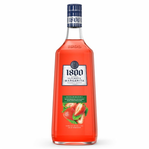 1800 The Ultimate Margarita Strawberry Prepared Cocktails Ready To Serve Perspective: back