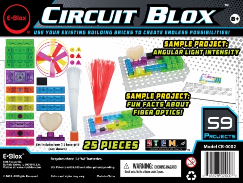 E-Blox Circuit Blox Building Blocks Toys Perspective: back