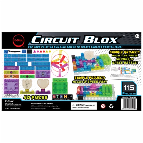 E-Blox Circuit Blox Building Blocks Toys Perspective: back