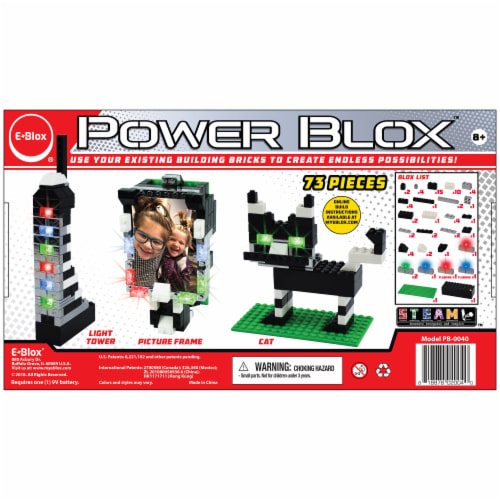 E-Blox Power Blox LED Building Blocks Builds Plus Set Perspective: back