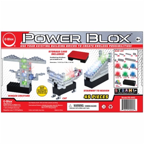 Power Blox LED Light Up Standard Set Building Blocks Perspective: back