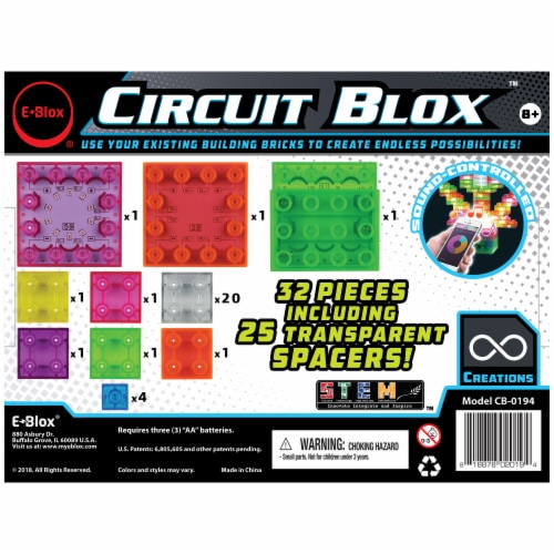 E-Blox Circuit Blox Deluxe LED Lights Starter Set Perspective: back