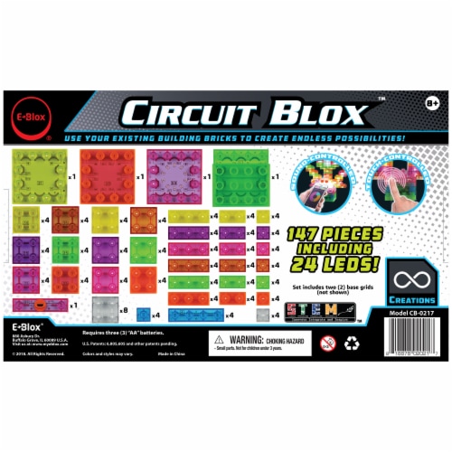 E-Blox Circuit Blox Deluxe Lights Building Toy Perspective: back