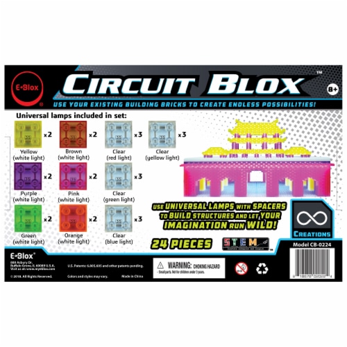 E-Blox Circuit Blox LED Light Blocks Perspective: back