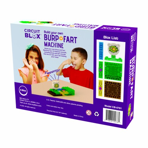 E-Blox Circuit Blox Build Your Own Burp & Fart Machine Perspective: back