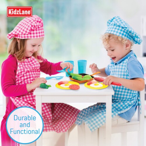 Kidzlane Kitchen Play Food and Dishes Set | 22 Piece Water