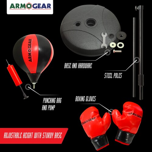 ArmoGear Kids Punching Bag w/ Stand, Gloves & Pump | Boxing Bag for All Ages Perspective: back