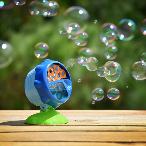 Maxx Bubbles Turbo Bubble Blower Machine - Blue & Green Perspective: back