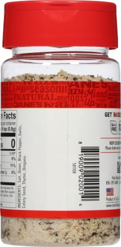 Jane's Krazy Mixed-Up Seasonings® All Purpose Salt Seasoning Perspective: back