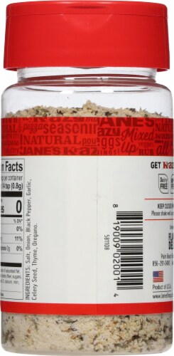 Jane's Krazy Mixed-Up Seasonings® All Purpose Salt Seasoning Perspective: back