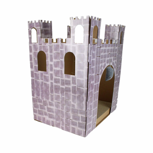 Midlee Castle Cat Scratcher House Perspective: back