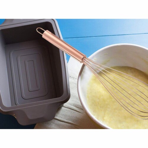 Stainless Steel Copper Coated Balloon Whisk, Rose Gold, 12 Inches Perspective: back