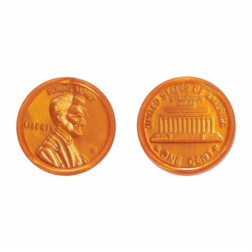 200 Fake Plastic Penny Coins Novelty Pirate Play Toy Prizes Parties Copper Color Perspective: back