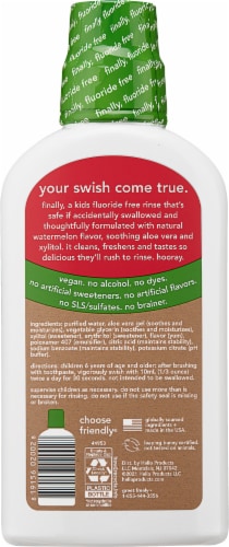 Hello Kids Organic Watermelon Fluoride Free Mouth Rinse Perspective: back