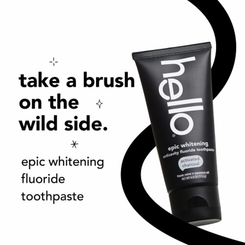 hello Epic Whitening Charcoal Toothpaste with Fluoride in Fresh Mint Perspective: back
