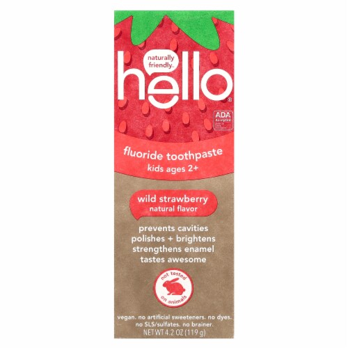 Hello wild strawberry kids fluoride toothpaste 4 2 oz kroger