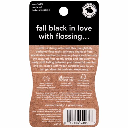 Hello Activated Charcoal Infused Floss Perspective: back