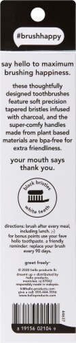 Hello® Charcoal Infused Tapered Bristles Toothbrush Pack Perspective: back