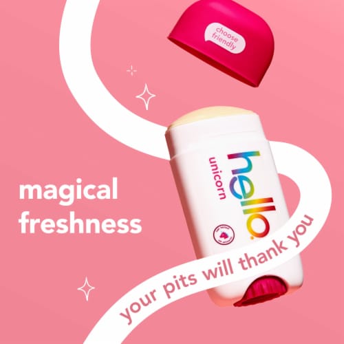 hello Unicorn Aluminum Free Deodorant for Women and Men with Shea Butter 24 Hour Freshness Perspective: back