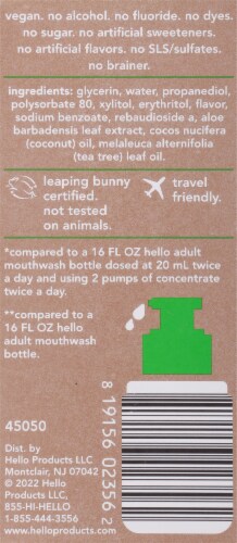 Hello® Fresh Mint Mouthwash Perspective: back