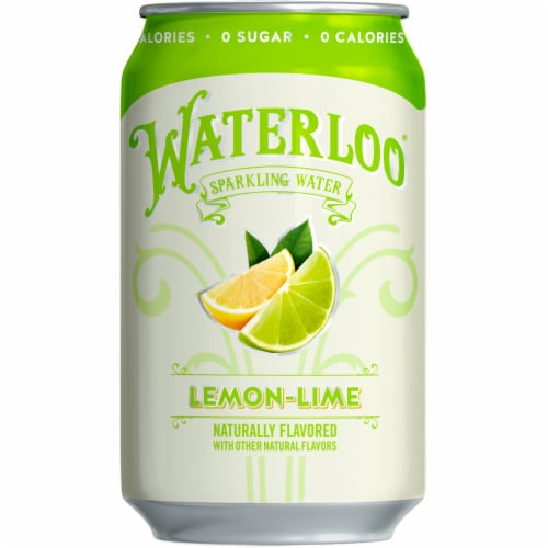 Waterloo Lemon-Lime Sparkling Water Perspective: back