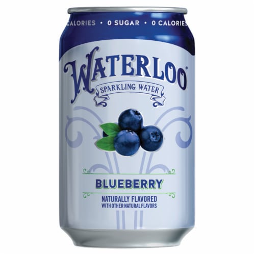Waterloo® Blueberry Flavored Sparkling Water Cans Perspective: back