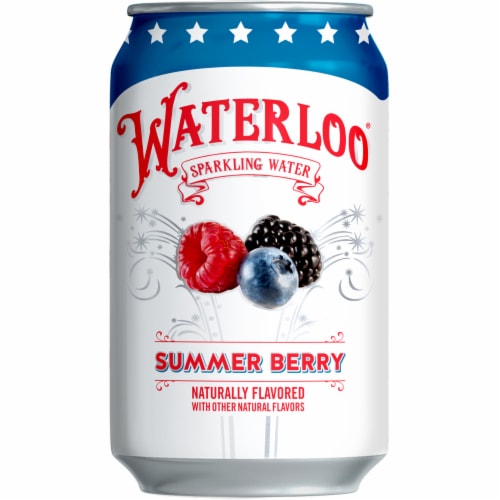 Waterloo Summer Berry Sparkling Water - 8pk / 12 fl oz Cans Perspective: back