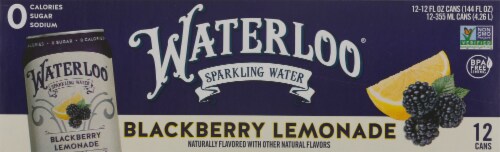 Waterloo® Blackberry Lemonade Flavored Sparkling Water Cans Perspective: back