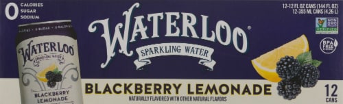 Waterloo® Blackberry Lemonade Flavored Sparkling Water Cans Perspective: back