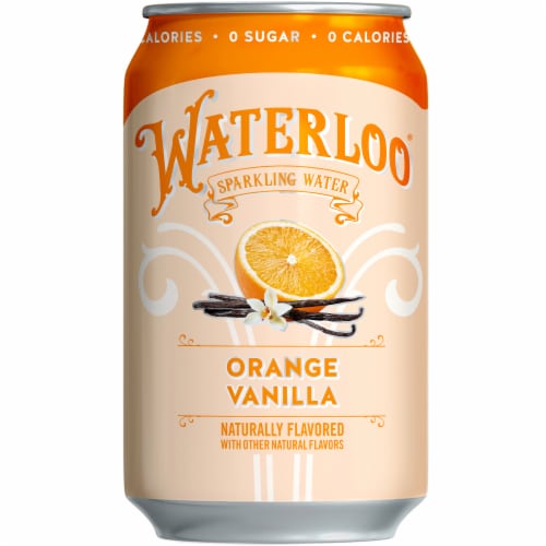 Waterloo Orange Vanilla Sparkling Water Perspective: back