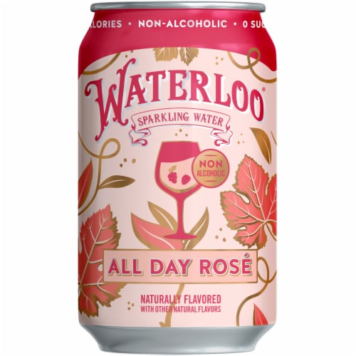 Waterloo All Day Rosé Sparkling Water - 8pk / 12 fl oz Cans Perspective: back