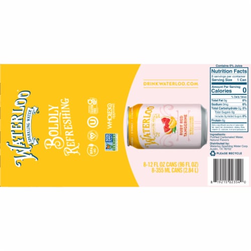 Waterloo® Ruby Red Tangerine Sparkling Water Perspective: back
