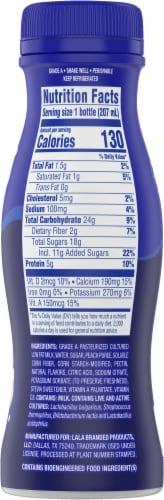 LaLa® Wild Strawberry Flavored Probiotic Yogurt Smoothie Drink Perspective: back