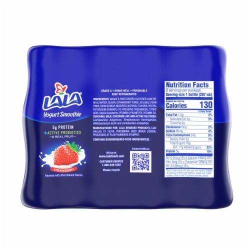 LaLa® Strawberry Yogurt Smoothies Perspective: back