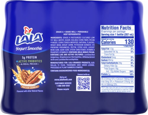 LaLa® Pecan Cereal Yogurt Smoothie Perspective: back