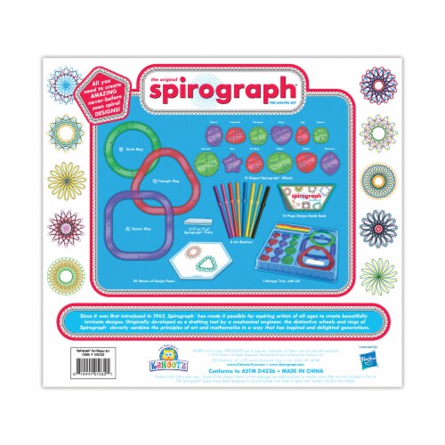 Spirograph Fun Shapes Set - Red Perspective: back