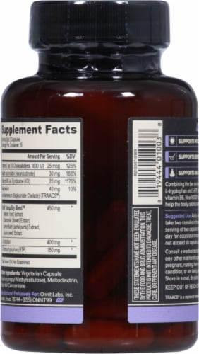 Onnit New Mood Dietary Supplement Tablets Perspective: back