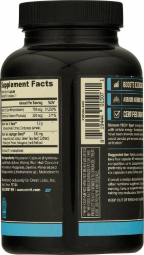 Onnit Shroom Tech Daily Energy Support Dietary Supplement Capsules Perspective: back