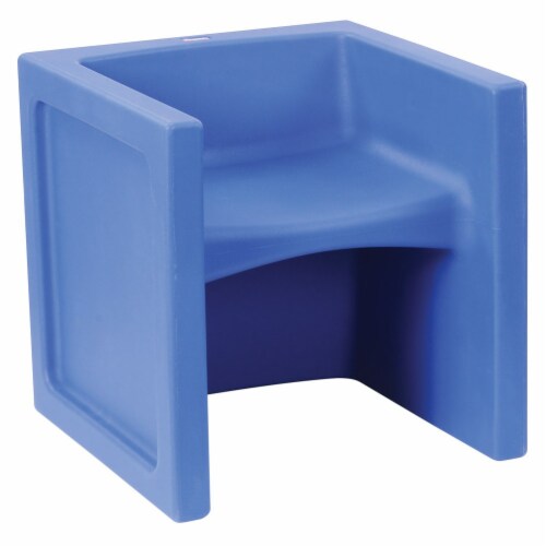 Kaplan Early Learning Cube Chair - Dark Blue Perspective: back