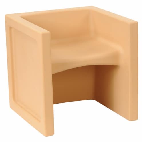 Kaplan Early Learning Cube Chair - Natural Perspective: back