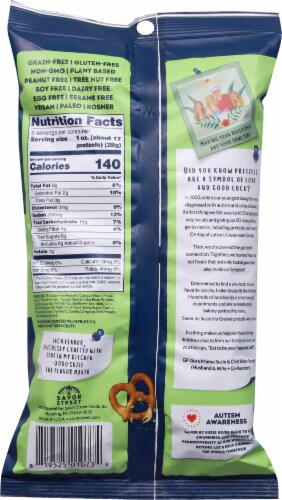 Savor Street Roasted Garlic & Herb Grain-Free Pretzels Perspective: back