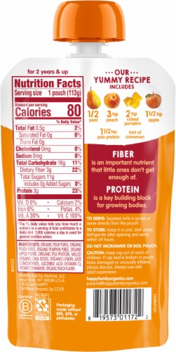 Happy Tot® Organic Fiber & Protein Toddler Food Stage 4 Perspective: back
